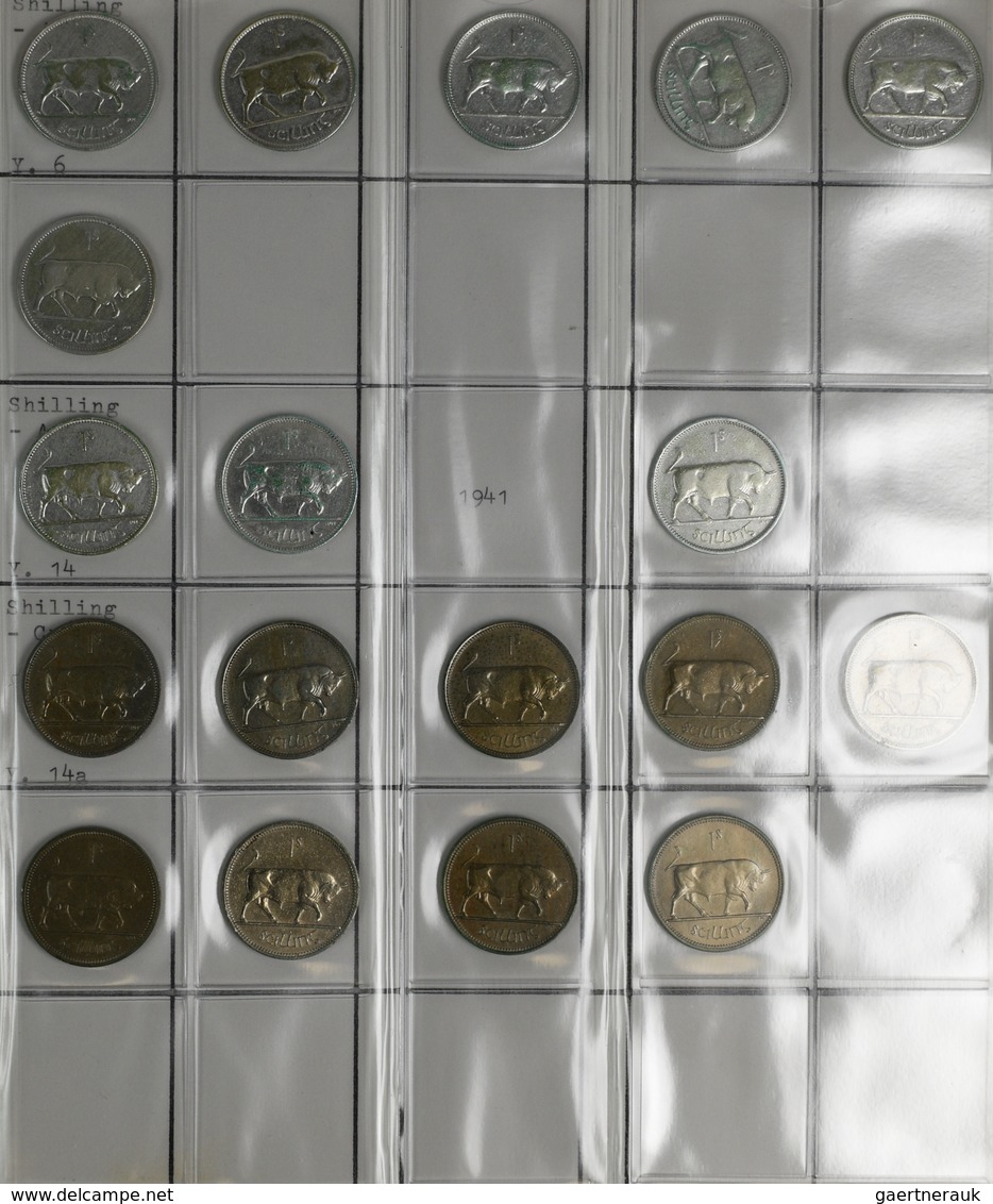 Irland: Ein Album Voll Mit Münzen Aus Irland Nach Nominalen Und Jahrgängen Gesammelt. Von Farthing U - Irlande