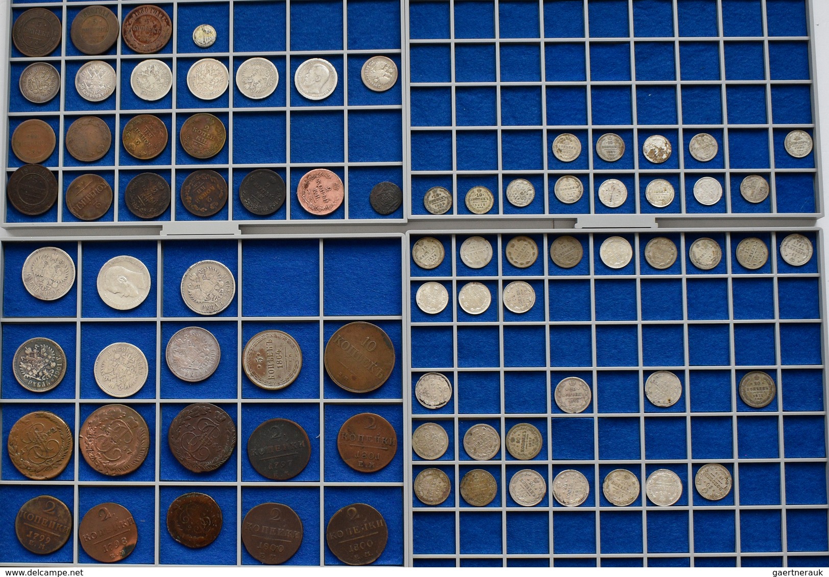 Russland: Ein Kleiner BEBA Kasten Mit Russland Münzen Der Zaren-Zeit. Von Kopeke Bis Rubel, Teils Sc - Russie