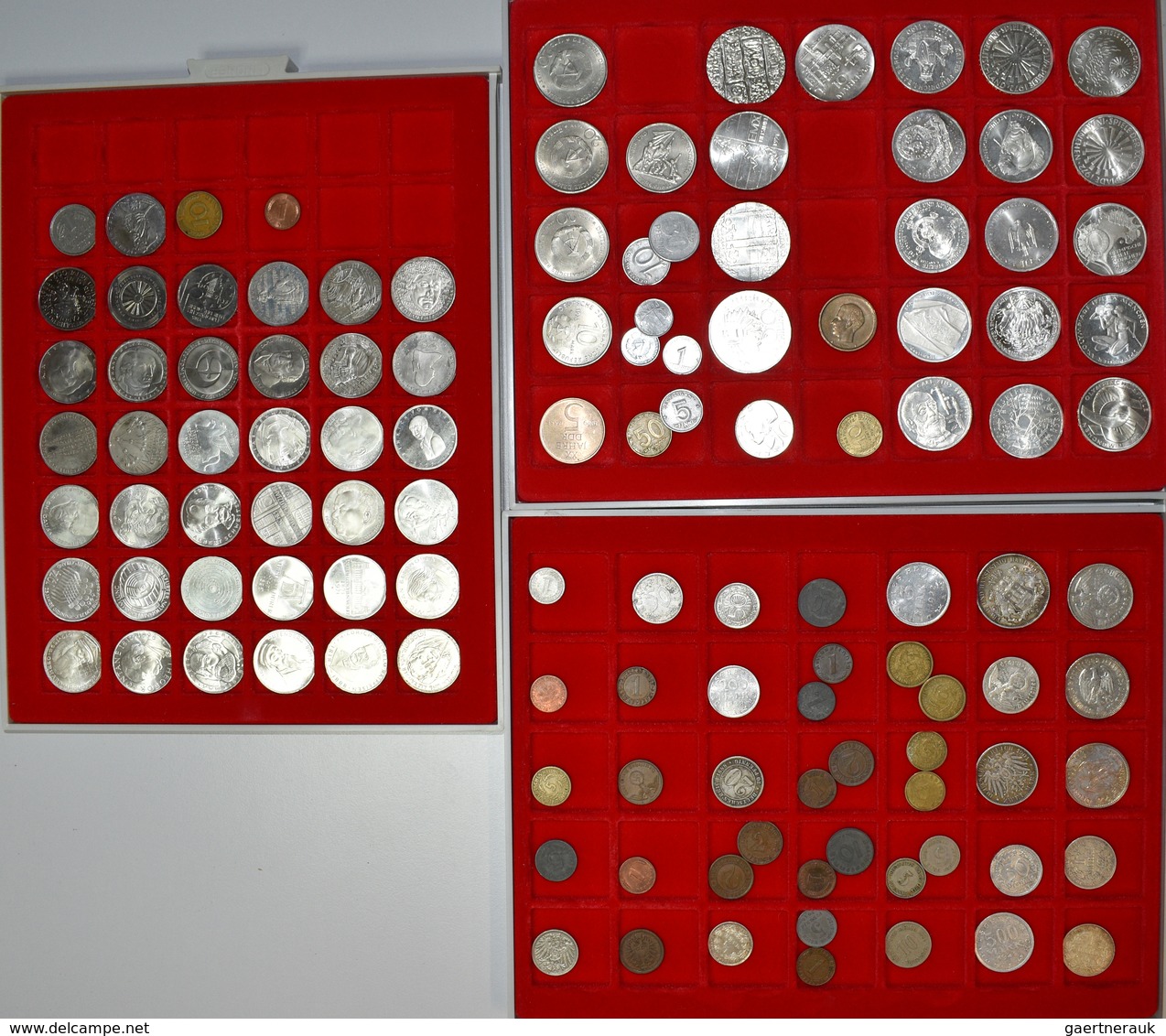Deutschland: 3 Lindnerboxen überwiegend Mit Münzen Aus Deutschland, Dabei Kaiserreich, Drittes Reich - Autres & Non Classés