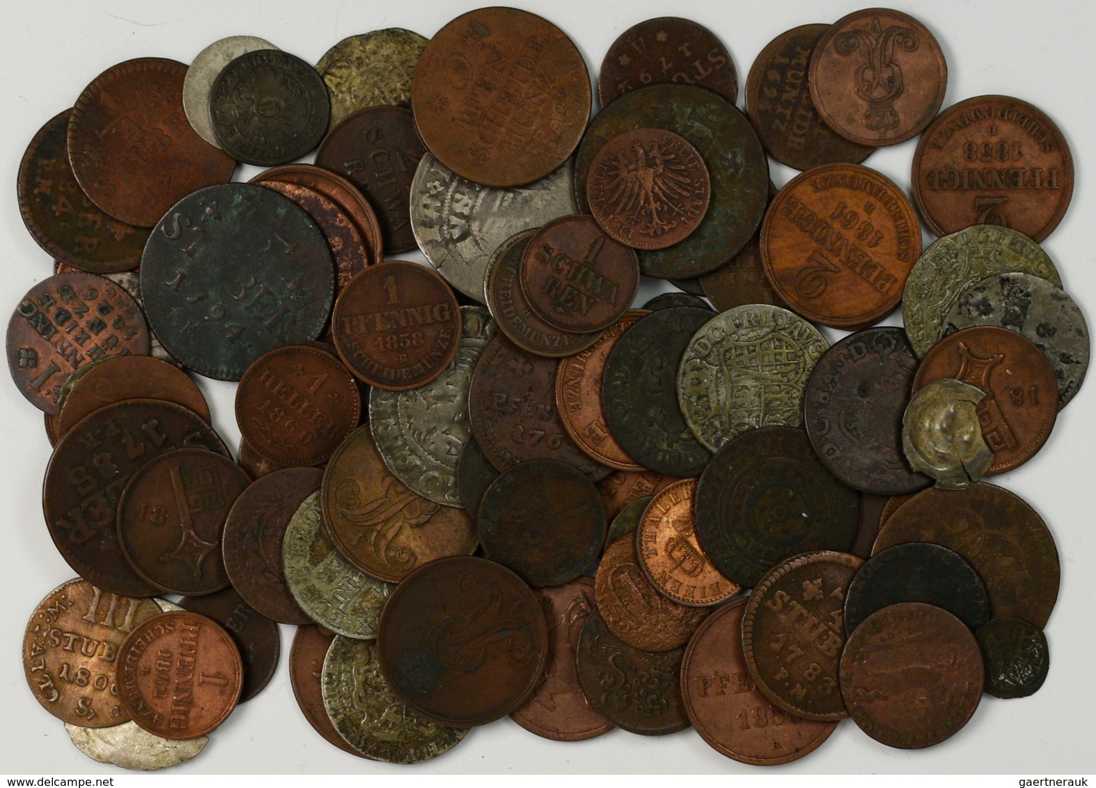 Altdeutschland Und RDR 1800 - 1871: Lot 86 Münzen Aus Altdeutschland, überwiegend Kleine Nominale Wi - Autres & Non Classés