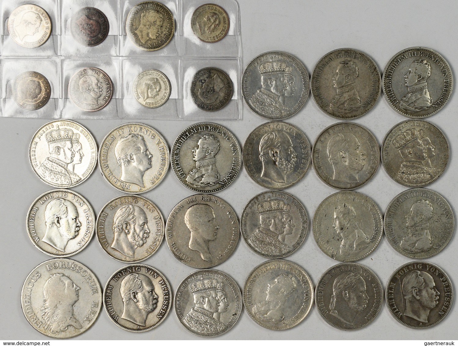 Preußen: Kleines Konvolut Von 29 Silbermünzen; Dabei: Taler 1770 A, Taler 1816 A, 1818 A (5x), 1819 - Autres & Non Classés
