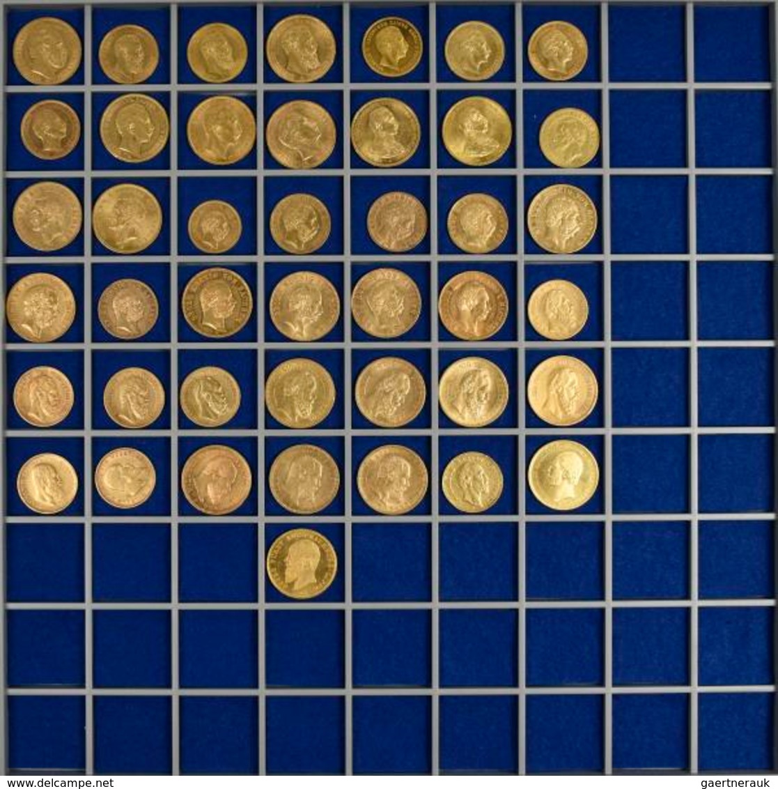 Goldmünzen 5, 10 Und 20 Mark: Reichsgoldschatz: 88 Goldmünzen Aus Der Kaiserzeit. Dabei 5 Mark (8), - Pièces De Monnaie D'or
