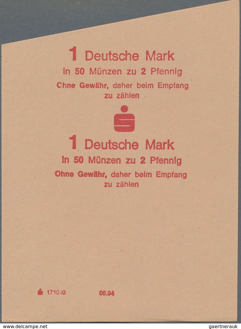 Bundesrepublik Deutschland 1948-2001: Lot Mit 162 Stück Papierformularen Für Münzrollen In Verschied - Autres & Non Classés