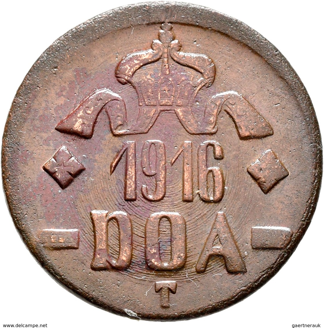 Deutsch-Ostafrika: Tabora, DOA: Lot 6 Münzen; 20 Heller 1916 T (4x) Und 5 Heller 1616 T, Zaponiert, - Afrique Orientale Allemande
