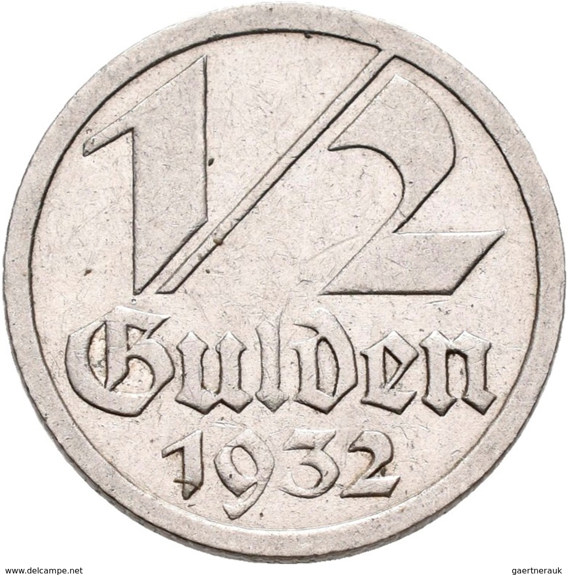 Danzig: Lot 3 Münzen: 1 Gulden 1932, 1/2 Gulden 1932 (2x), Sehr Schön, Sehr Schön-vorzüglich. - Autres & Non Classés