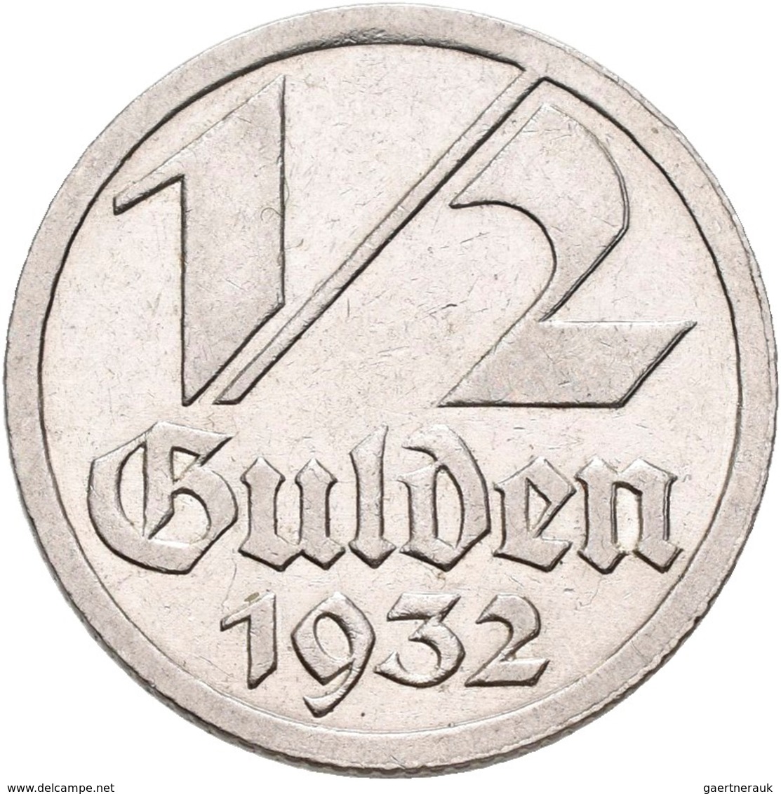 Danzig: Lot 3 Münzen: 1 Gulden 1932, 1/2 Gulden 1932 (2x), Sehr Schön, Sehr Schön-vorzüglich. - Autres & Non Classés