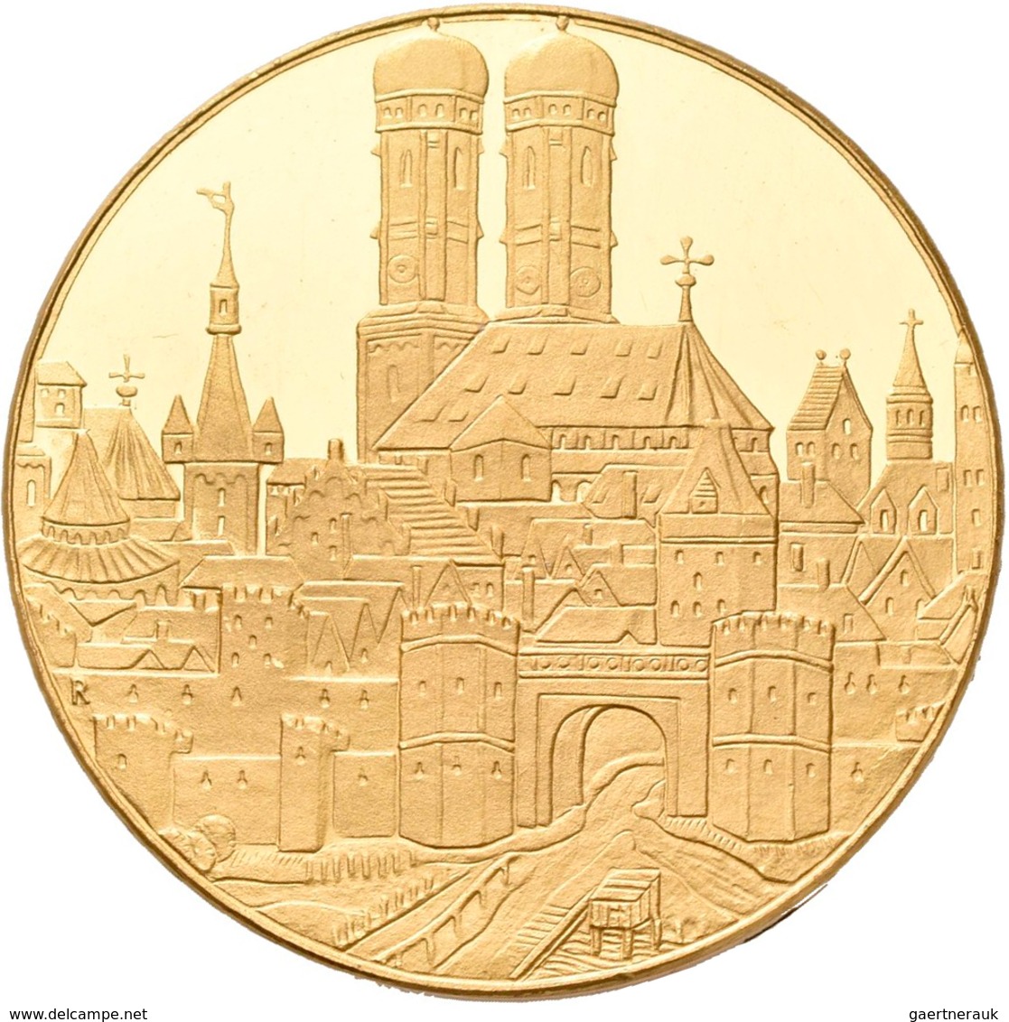 Medaillen Deutschland: Goldmedaillen-Lot 5 Stück; Robert Bosch, Gold 900/1000, 25 Mm, 14 G / Urach, - Andere & Zonder Classificatie