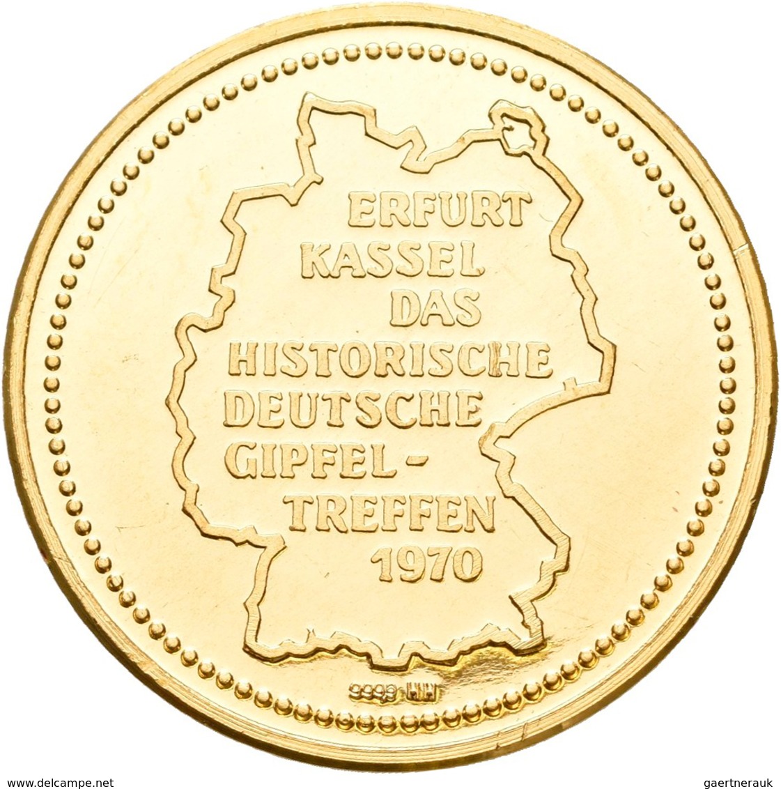Medaillen Deutschland: BRD: Lot 6 Goldmedaillen; 2 x Konrad Adenauer 1957, Gold 900/1000, 22,5 mm, j