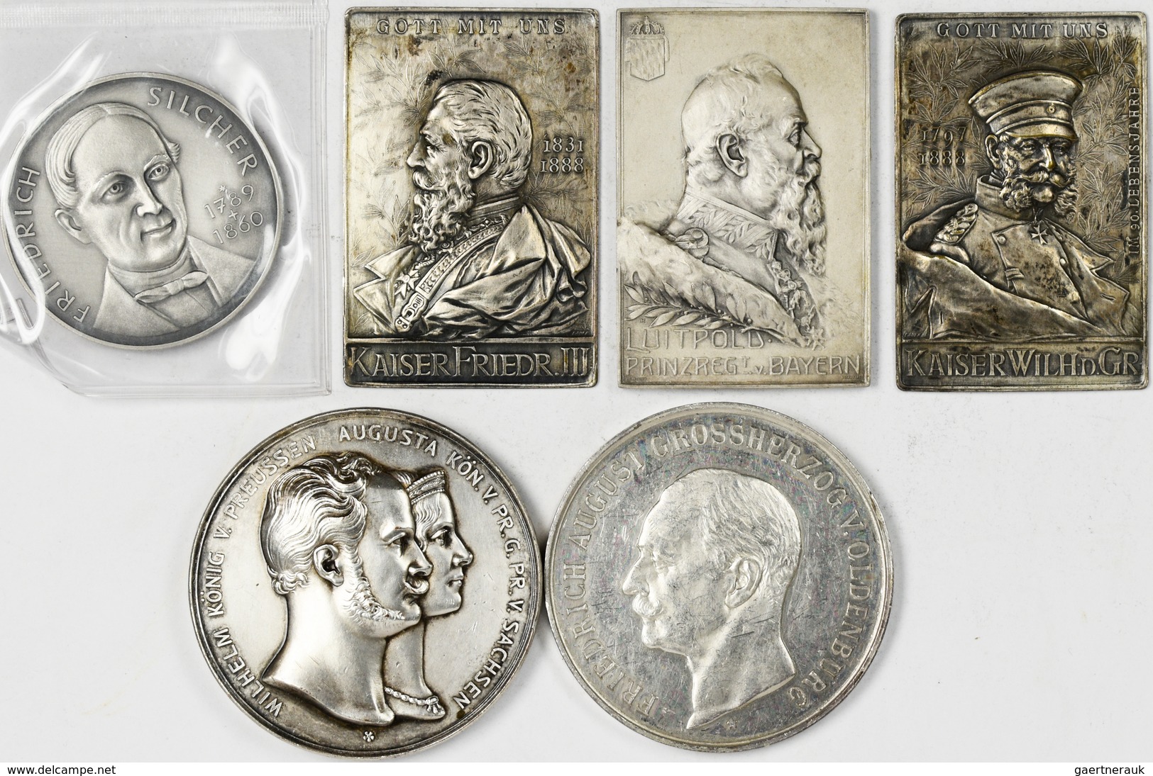 Medaillen Deutschland: Lot Von 45 Medaillen Und Plaketten Des 18./19./20. Jahrhundert; Meist Silber. - Andere & Zonder Classificatie