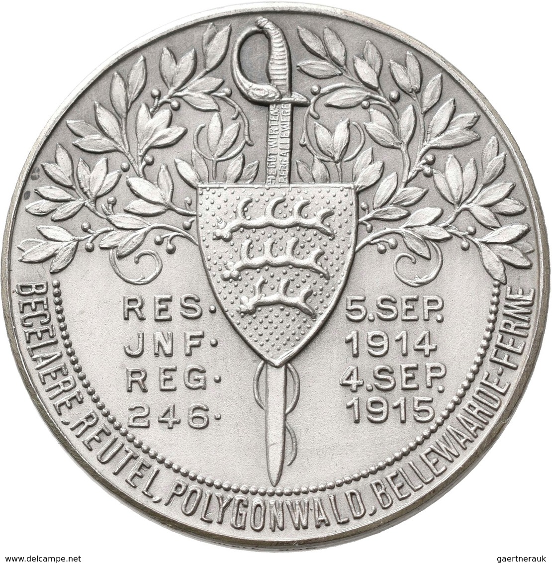 Medaillen Deutschland: 1. Weltkrieg 1914-1918: Lot 5 Silbermedaillen; 1914 Viceadmiral Graf Von Spee - Andere & Zonder Classificatie