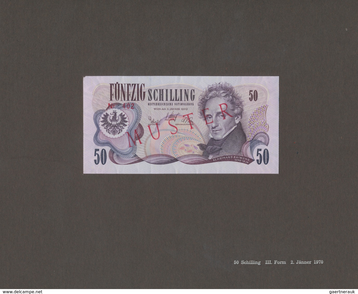 Austria / Österreich: Presentation Book By The Austrian National Bank Comprising 50 Schilling 1970 S - Austria