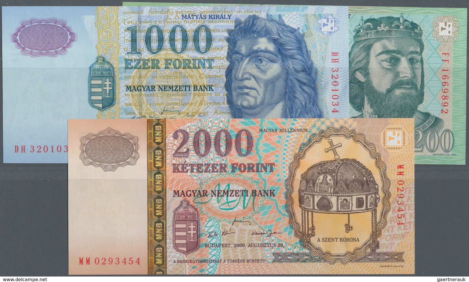 Hungary / Ungarn: Giant And High Value Lot With 50 Banknotes Series 1998 Till 2017 Comprising 5x 200 - Ungarn