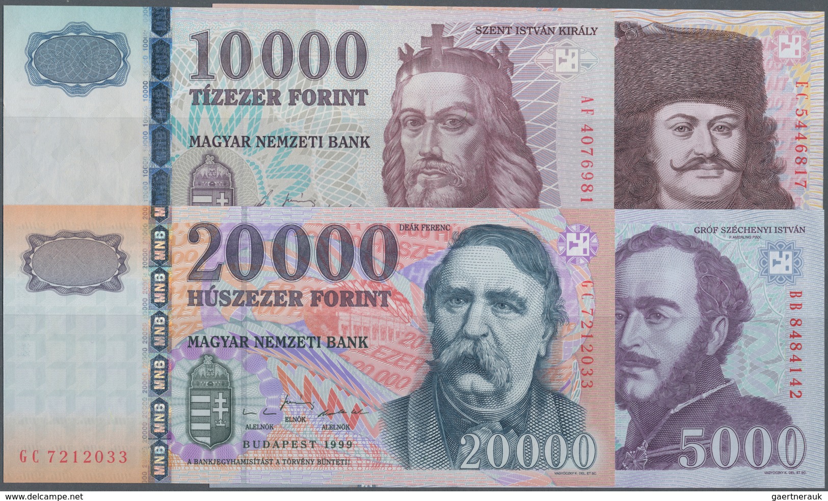 Hungary / Ungarn: Giant And High Value Lot With 50 Banknotes Series 1998 Till 2017 Comprising 5x 200 - Ungarn