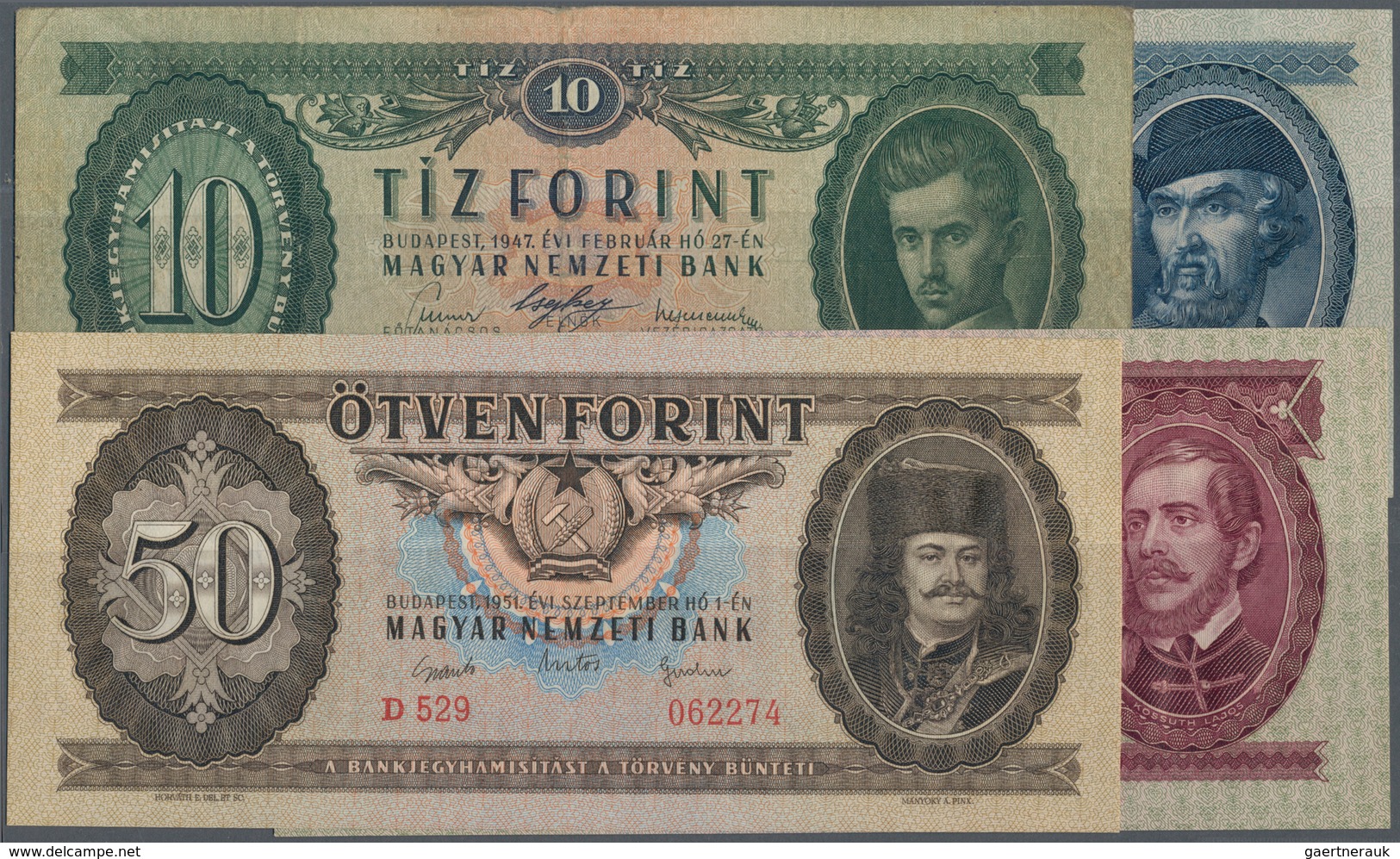 Hungary / Ungarn: Very Nice Set With 40 Banknotes Of The 1947 Till 1989 Series, Comprising 10 Forint - Hongrie