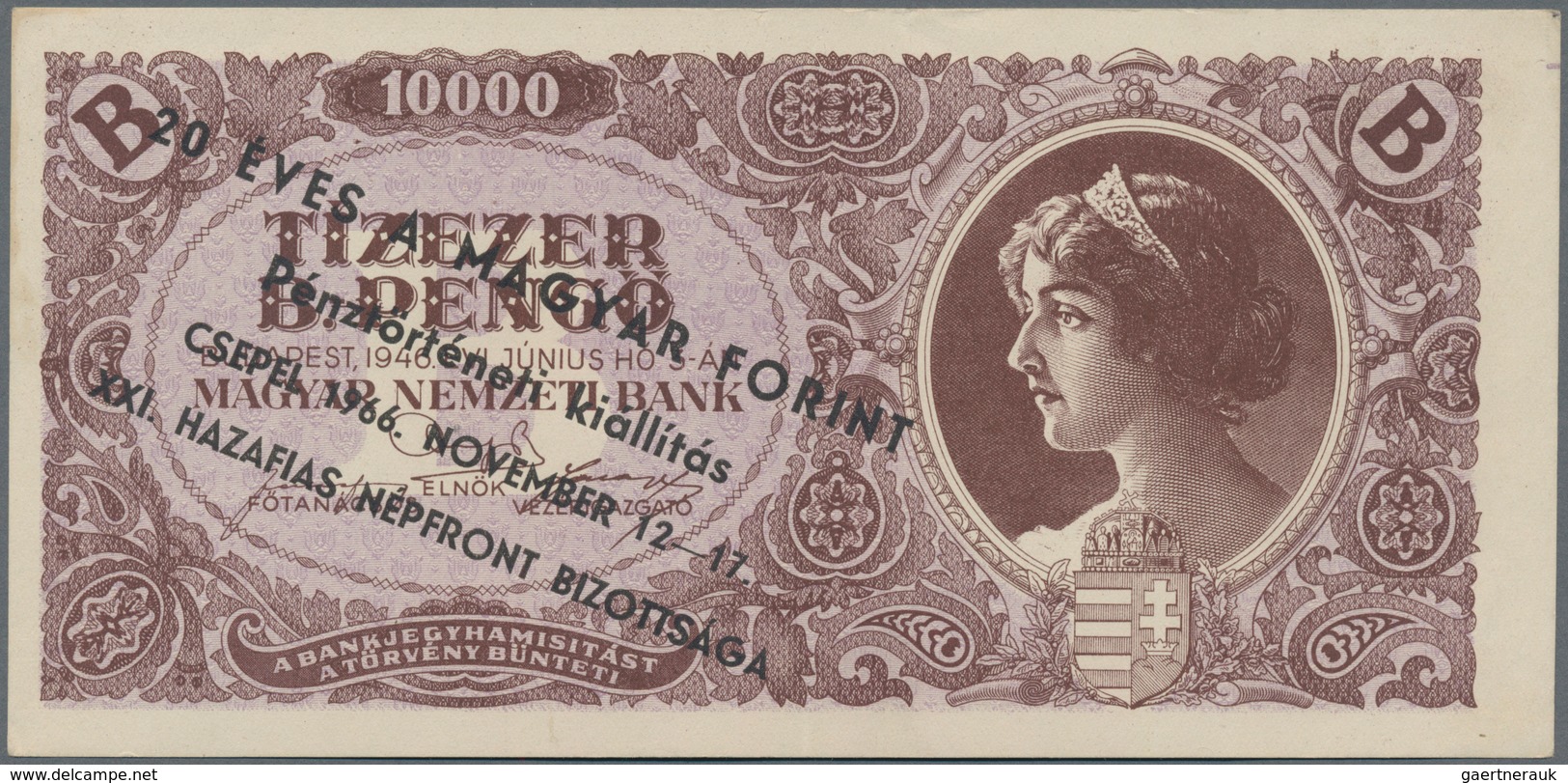 Hungary / Ungarn: Huge Lot With 47 Banknotes Of The Post WW II Inflation Period 1945/46, Comprising - Hongarije