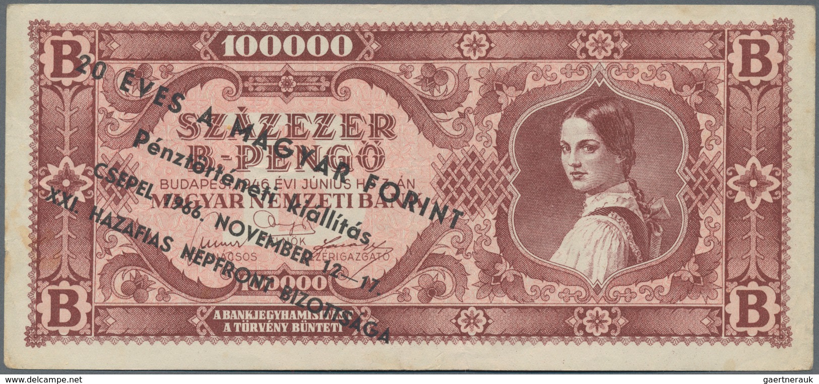 Hungary / Ungarn: Huge Lot With 47 Banknotes Of The Post WW II Inflation Period 1945/46, Comprising - Ungarn