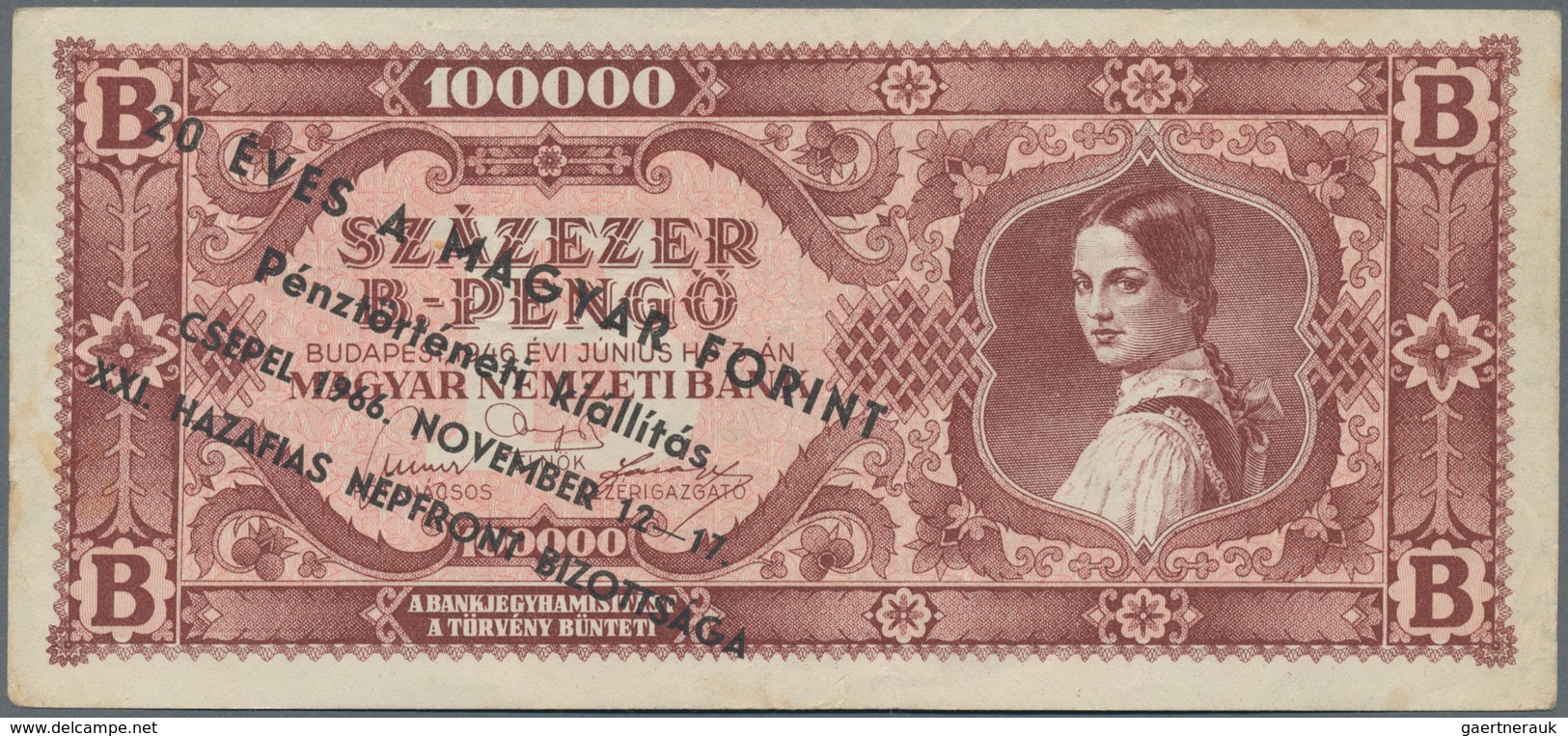 Hungary / Ungarn: Huge Lot With 47 Banknotes Of The Post WW II Inflation Period 1945/46, Comprising - Hungary