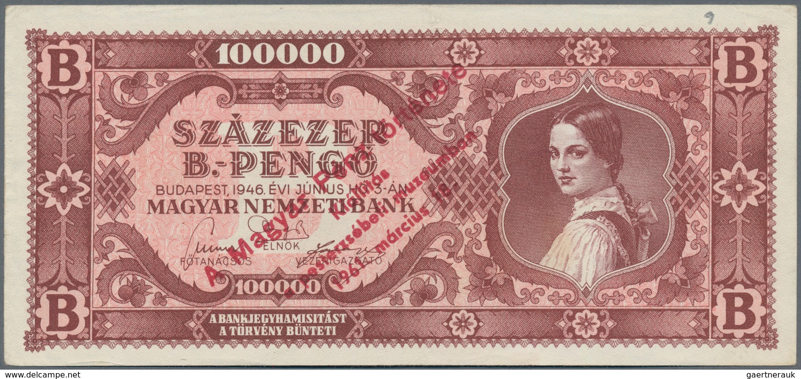 Hungary / Ungarn: Huge Lot With 47 Banknotes Of The Post WW II Inflation Period 1945/46, Comprising - Ungarn