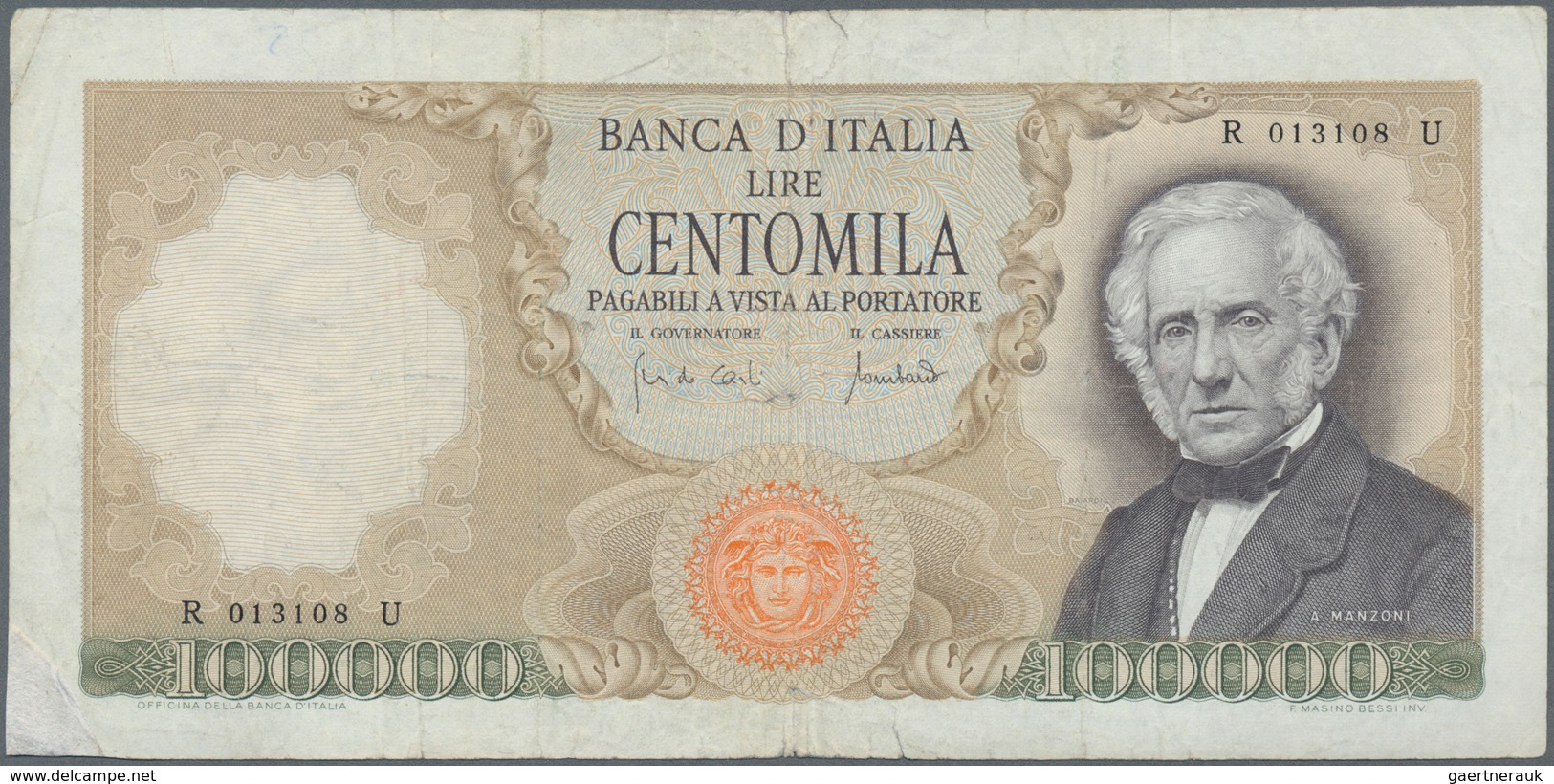 Italy / Italien: Huge album with 156 banknotes Italy, comprising for example 5 and 10 Lire Biglietti