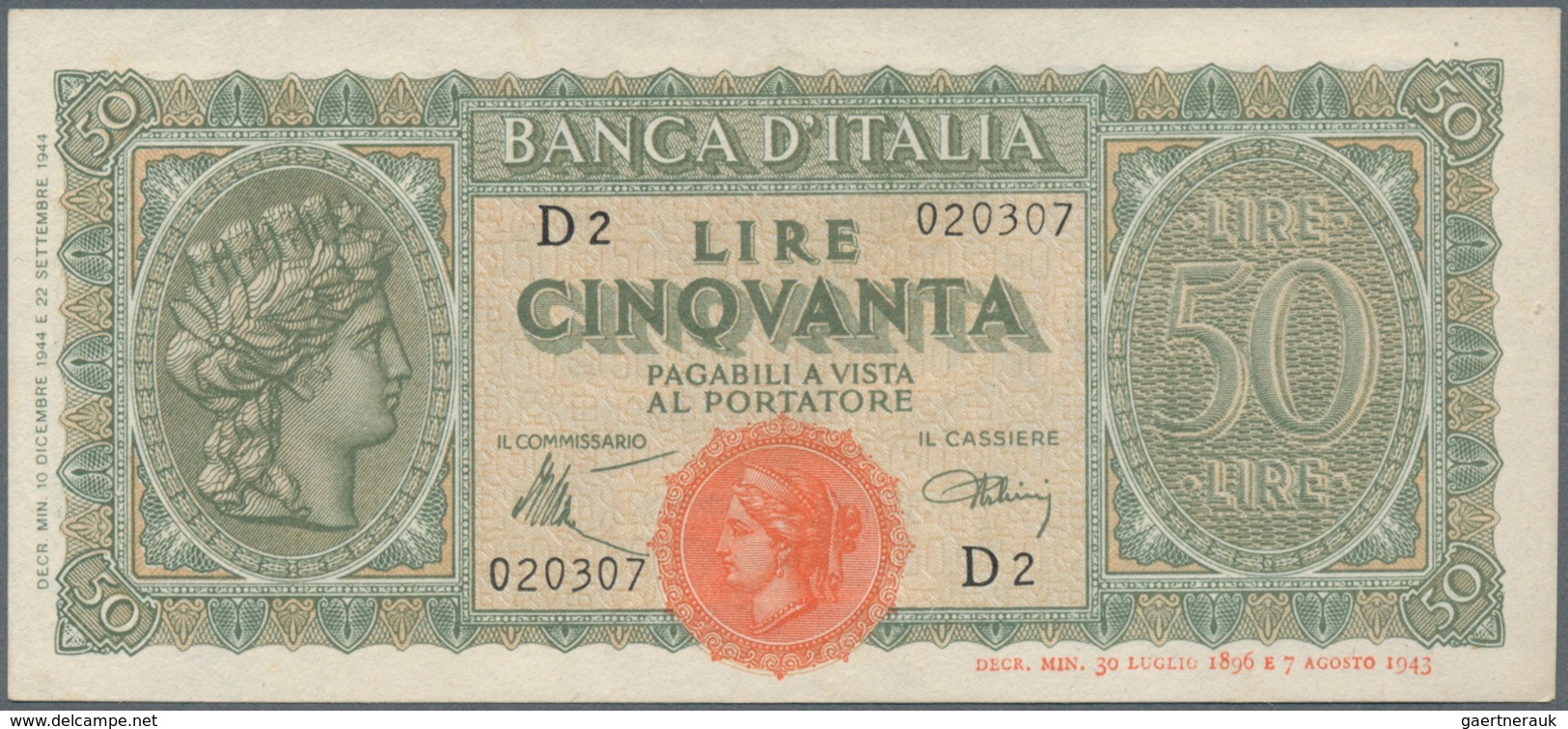 Italy / Italien: Huge album with 156 banknotes Italy, comprising for example 5 and 10 Lire Biglietti