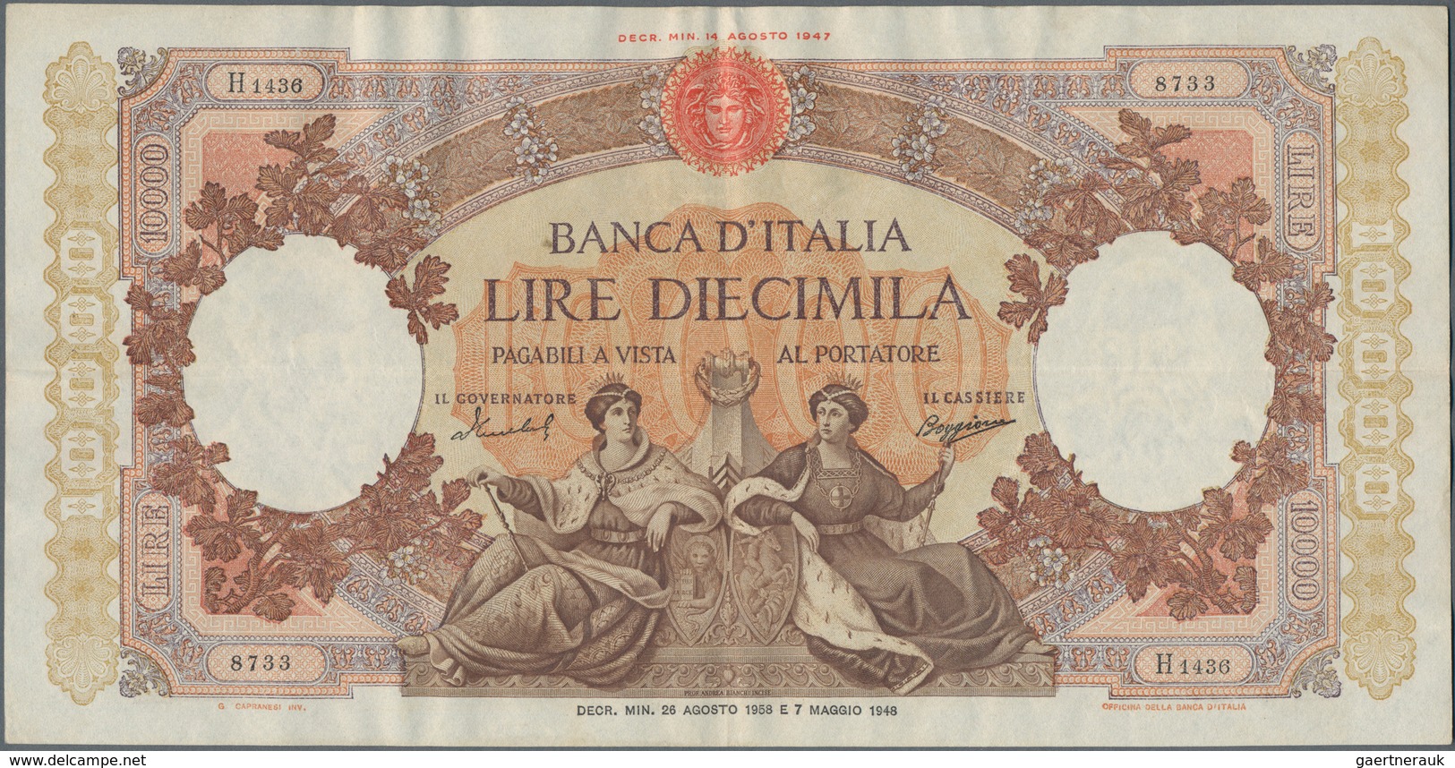 Italy / Italien: Huge album with 156 banknotes Italy, comprising for example 5 and 10 Lire Biglietti