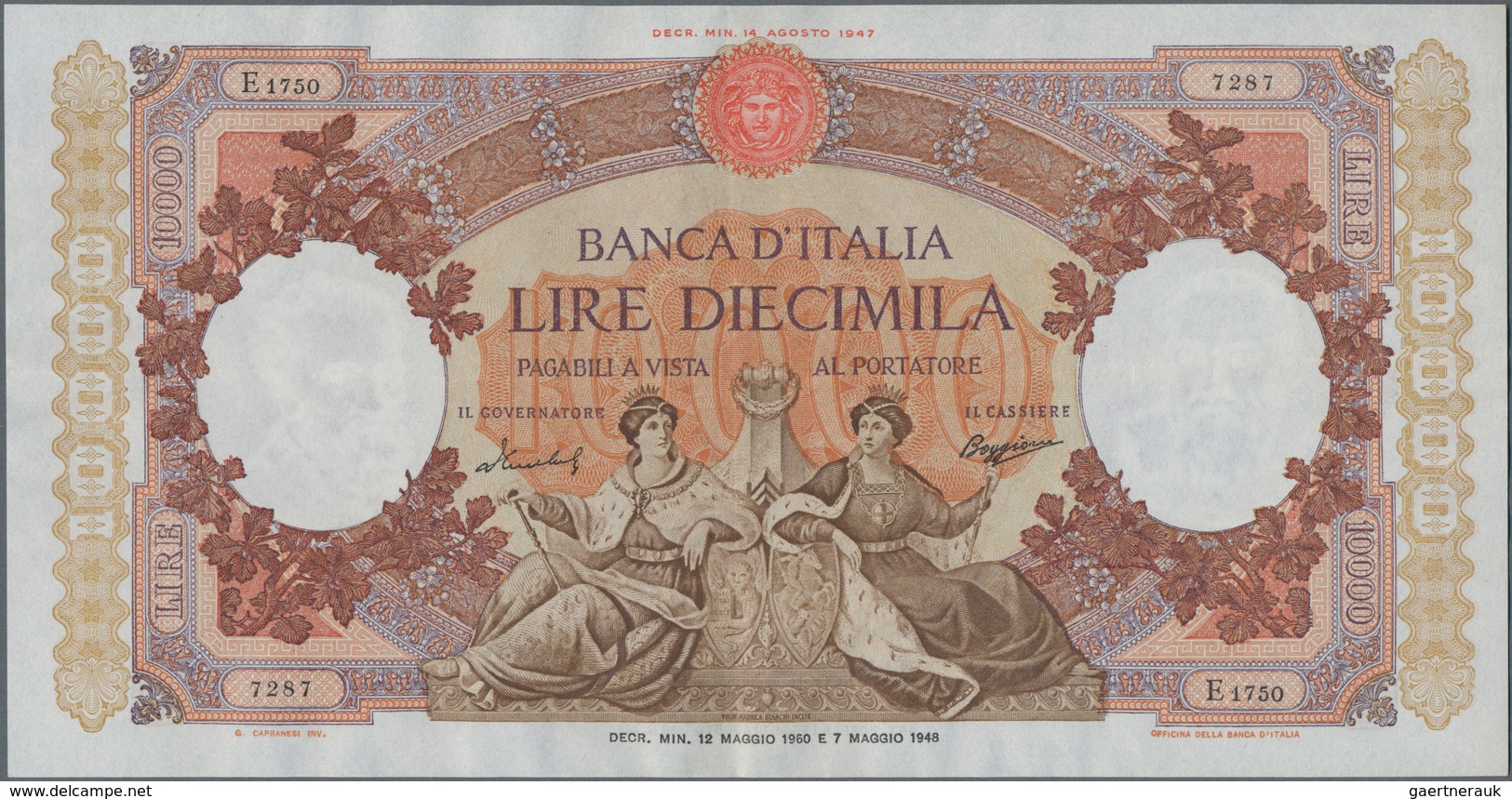 Italy / Italien: Huge album with 156 banknotes Italy, comprising for example 5 and 10 Lire Biglietti