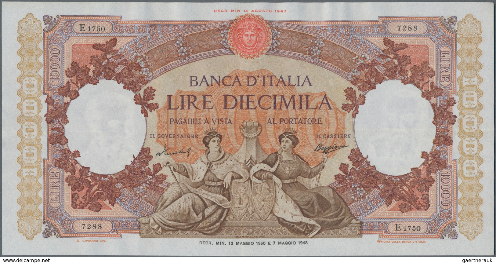 Italy / Italien: Huge album with 156 banknotes Italy, comprising for example 5 and 10 Lire Biglietti