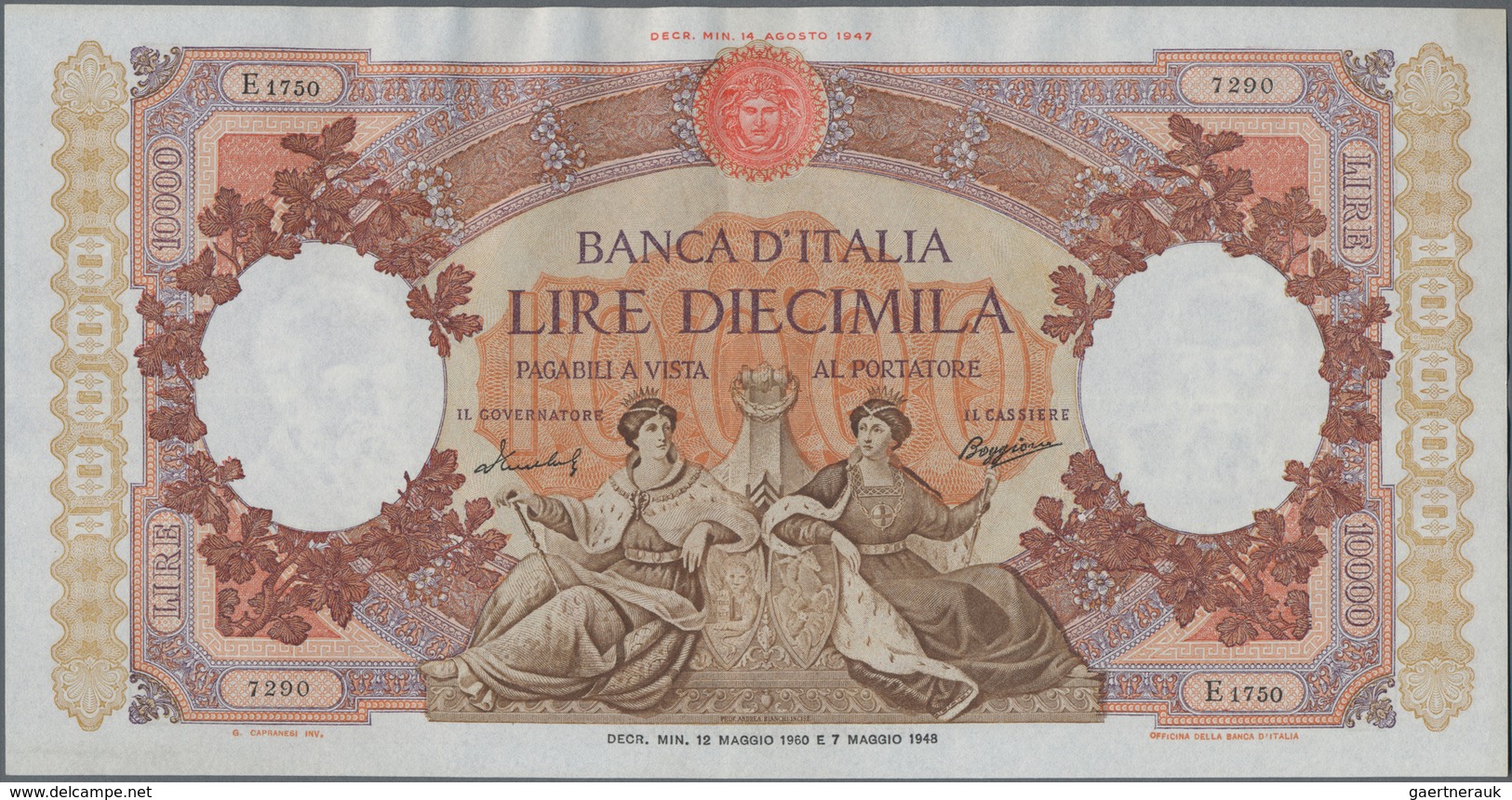 Italy / Italien: Huge album with 156 banknotes Italy, comprising for example 5 and 10 Lire Biglietti