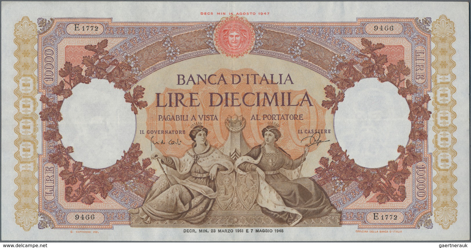 Italy / Italien: Huge album with 156 banknotes Italy, comprising for example 5 and 10 Lire Biglietti