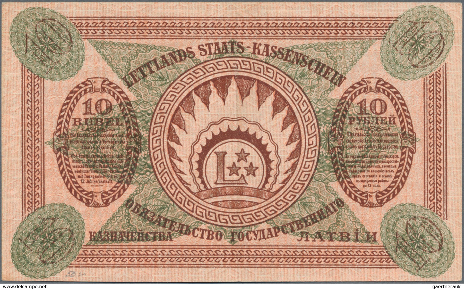 Latvia / Lettland: Highly Rare Set With 16 Banknotes Latvia And Lithuania Comprising 50 Centu 1922, - Letland