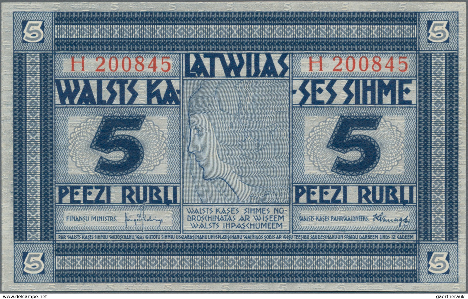 Latvia / Lettland: Highly rare set with 16 banknotes Latvia and Lithuania comprising 50 Centu 1922,