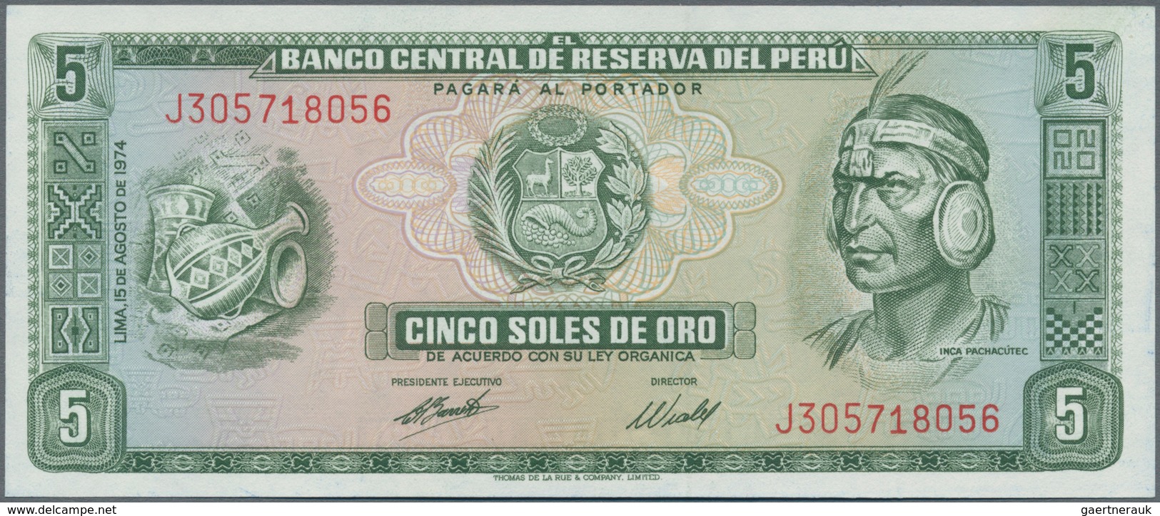 Peru: Huge lot with 41 banknotes 1921 – 1990 including for example ½ Libra and 1 Sol 1921 (VF, VF+),