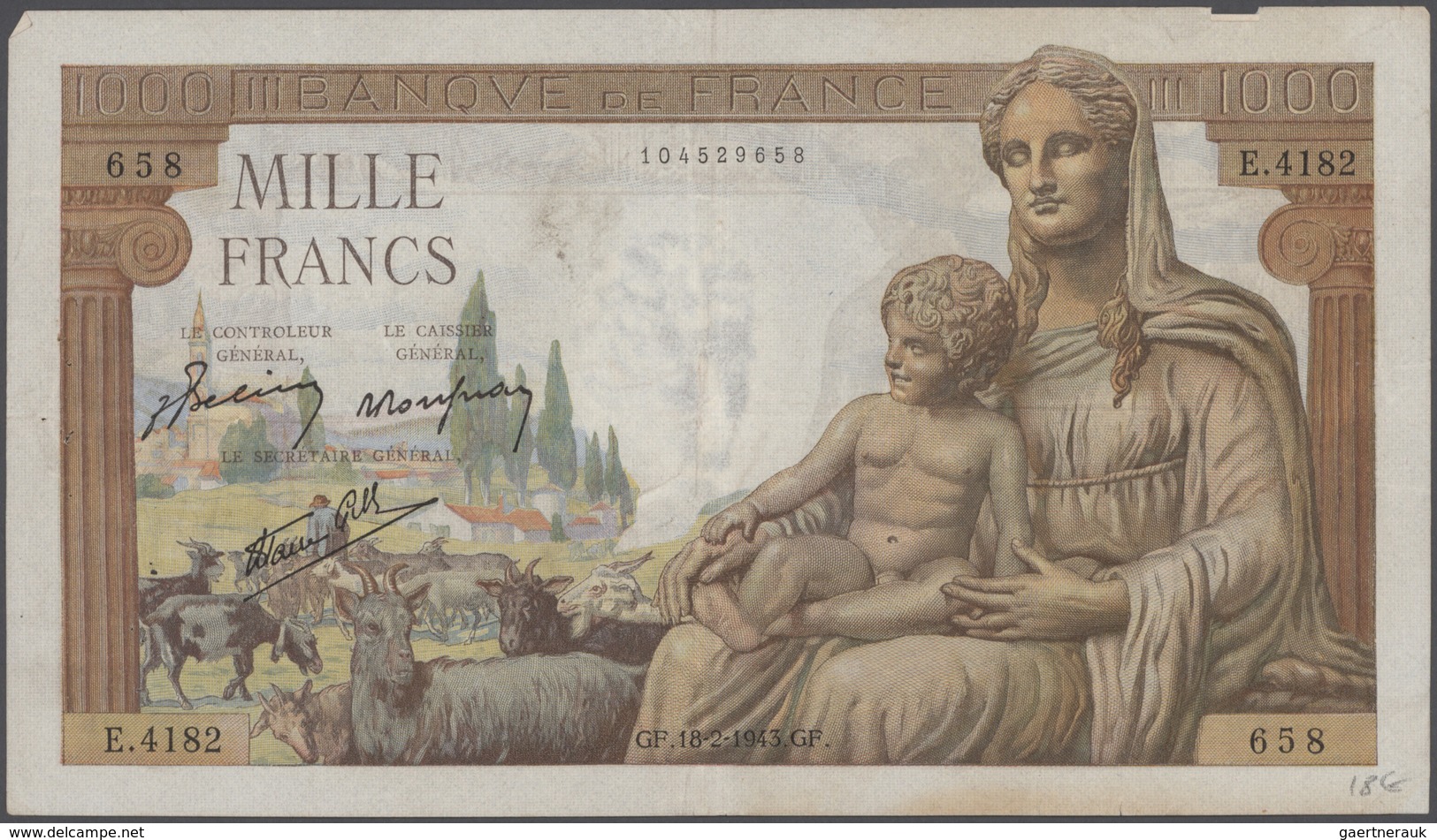 Alle Welt: Collectors album with more than 340 banknotes France, Greece, French Indochina, French We