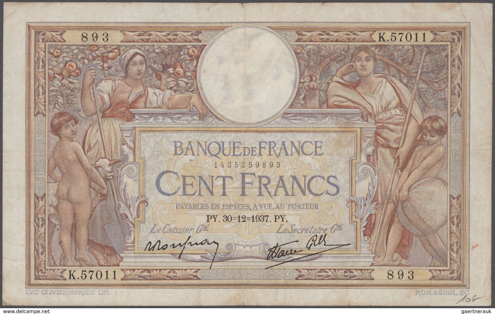 Alle Welt: Collectors album with more than 340 banknotes France, Greece, French Indochina, French We