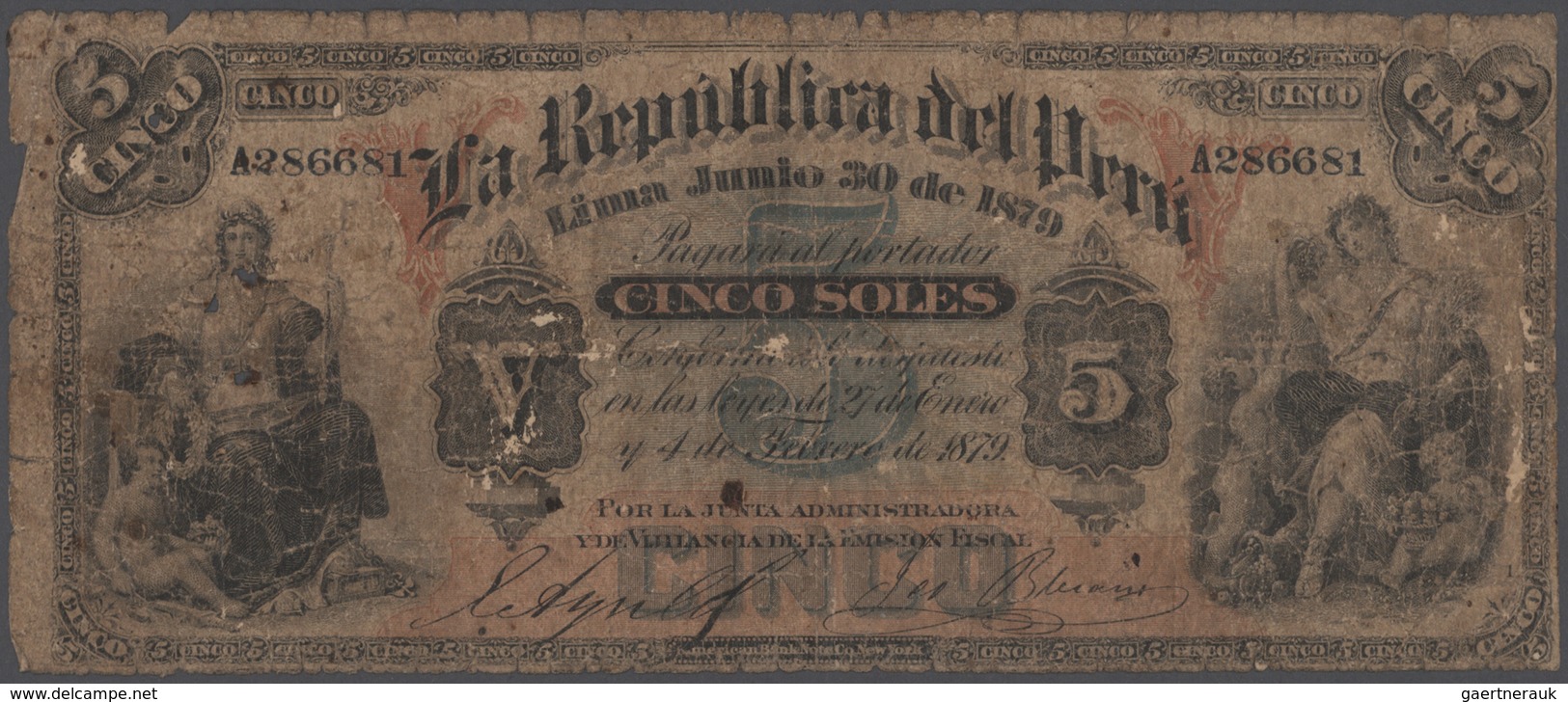 Alle Welt: Collectors Album With More Than 210 Banknotes And Advertising Notes USA, Colombia, Peru, - Other & Unclassified