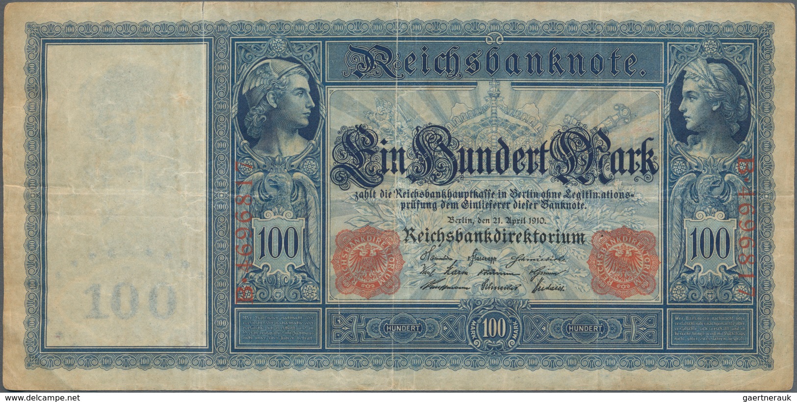 Alle Welt: Collection with about 100 banknotes from Germany 1908-1923 (plus 10 DM 1999) and 100 bank