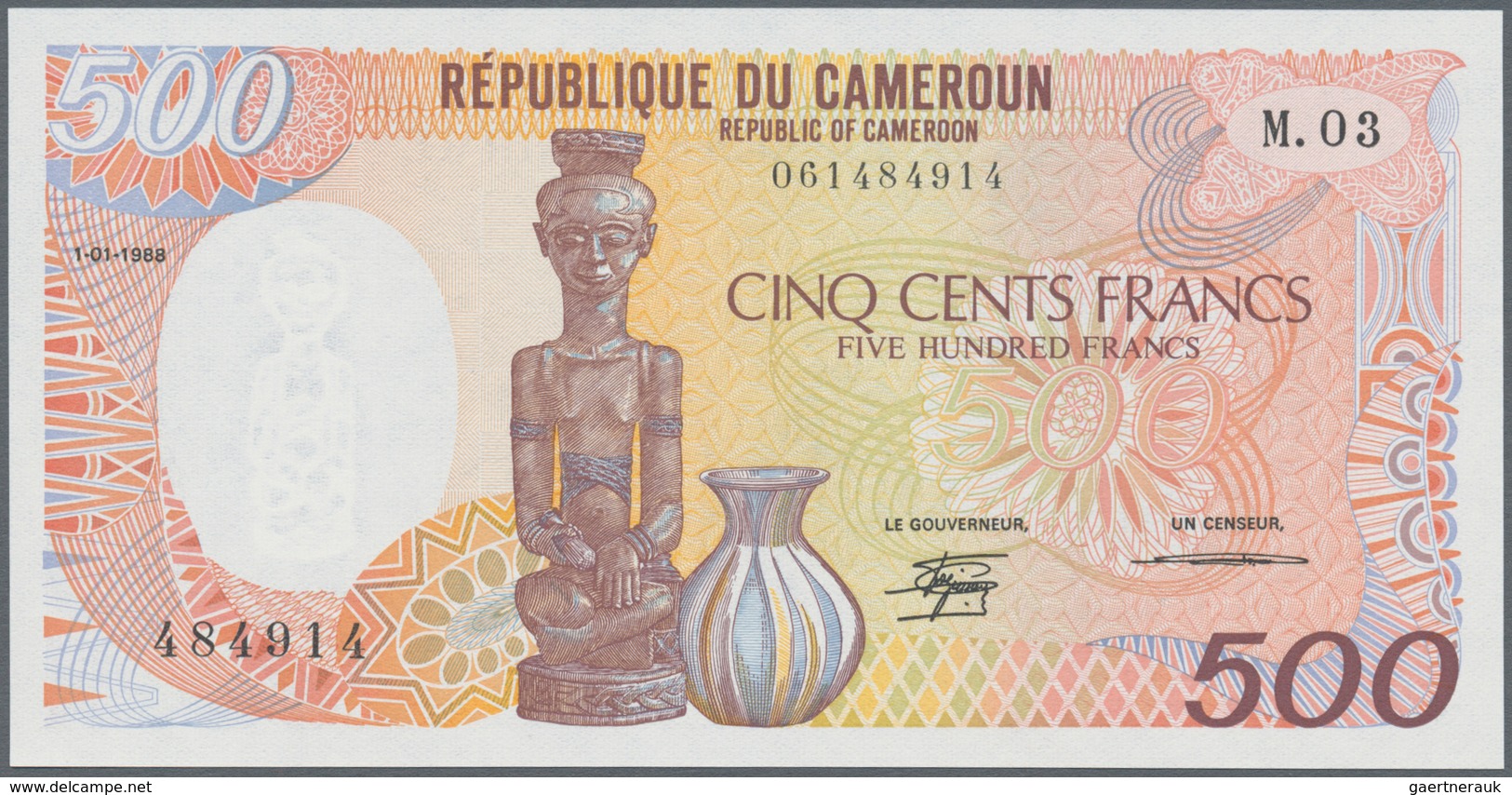 Africa / Afrika: set of 12 banknotes containing Gabon 500 Francs 1985 P. 8, Equatorial Guinea 500 &