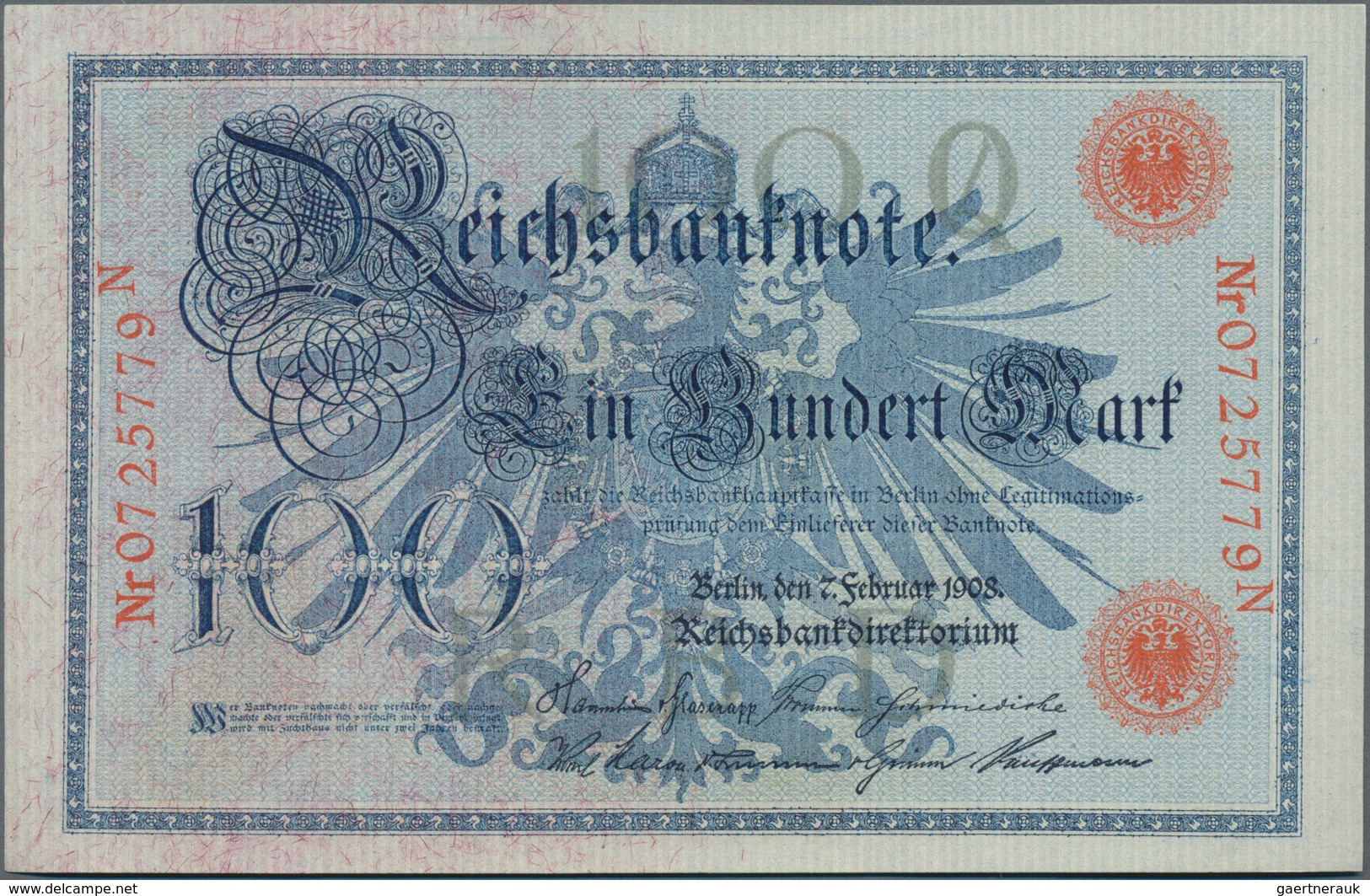 Deutschland - Deutsches Reich bis 1945: Kleines Lot mit 7 Banknoten der Serien 1904-1910, dabei 5, 1