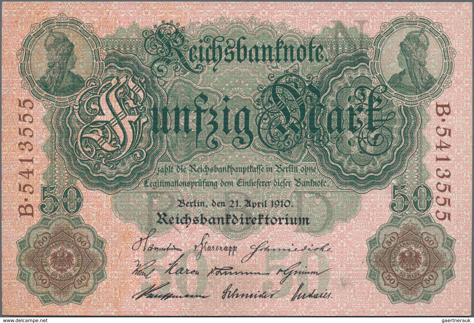 Deutschland - Deutsches Reich bis 1945: Kleines Lot mit 7 Banknoten der Serien 1904-1910, dabei 5, 1