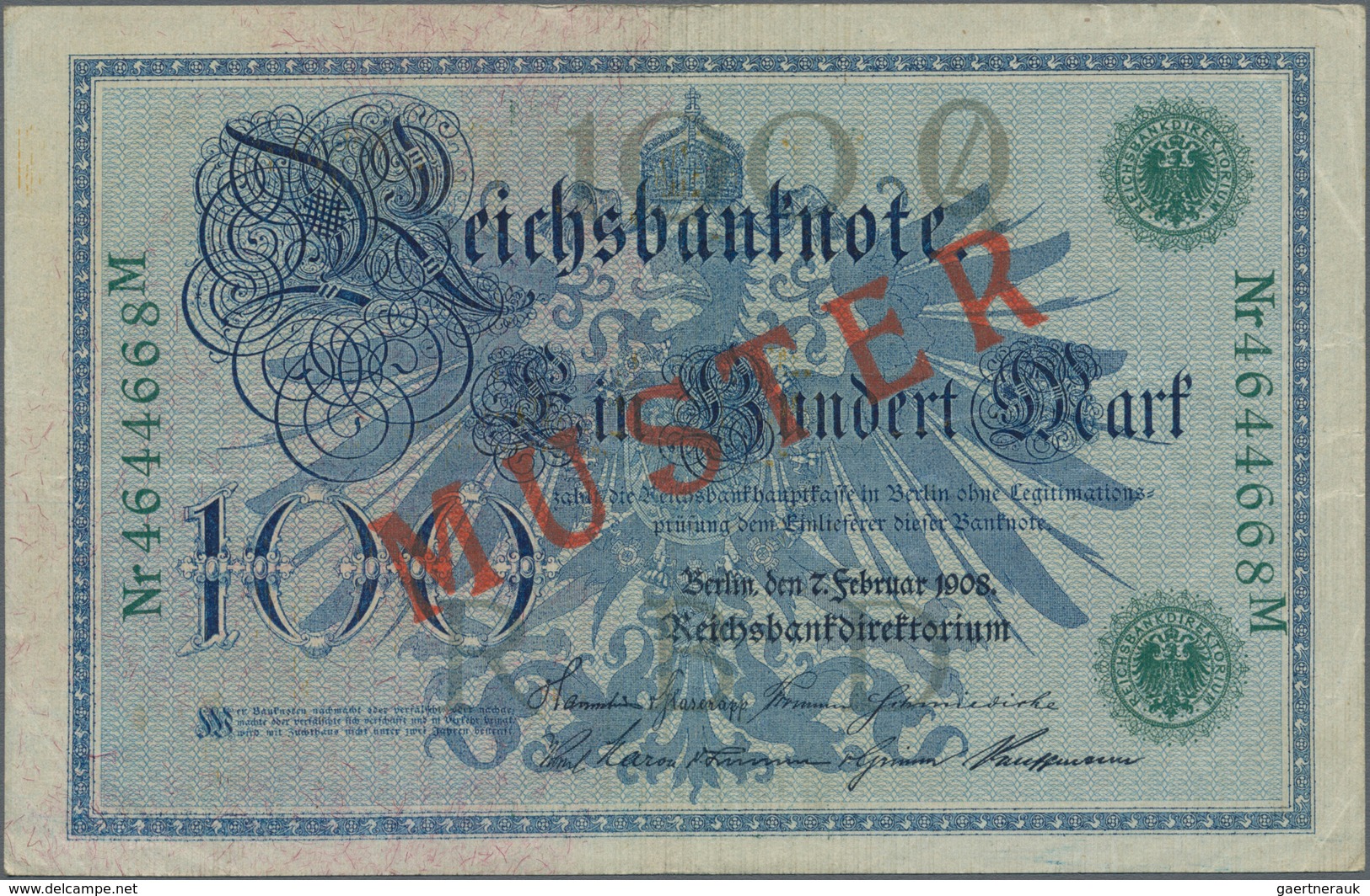 Deutschland - Deutsches Reich Bis 1945: Lot Mit 8 Banknoten, Alle Aus Laufender Serie Und Nachträgli - Other & Unclassified