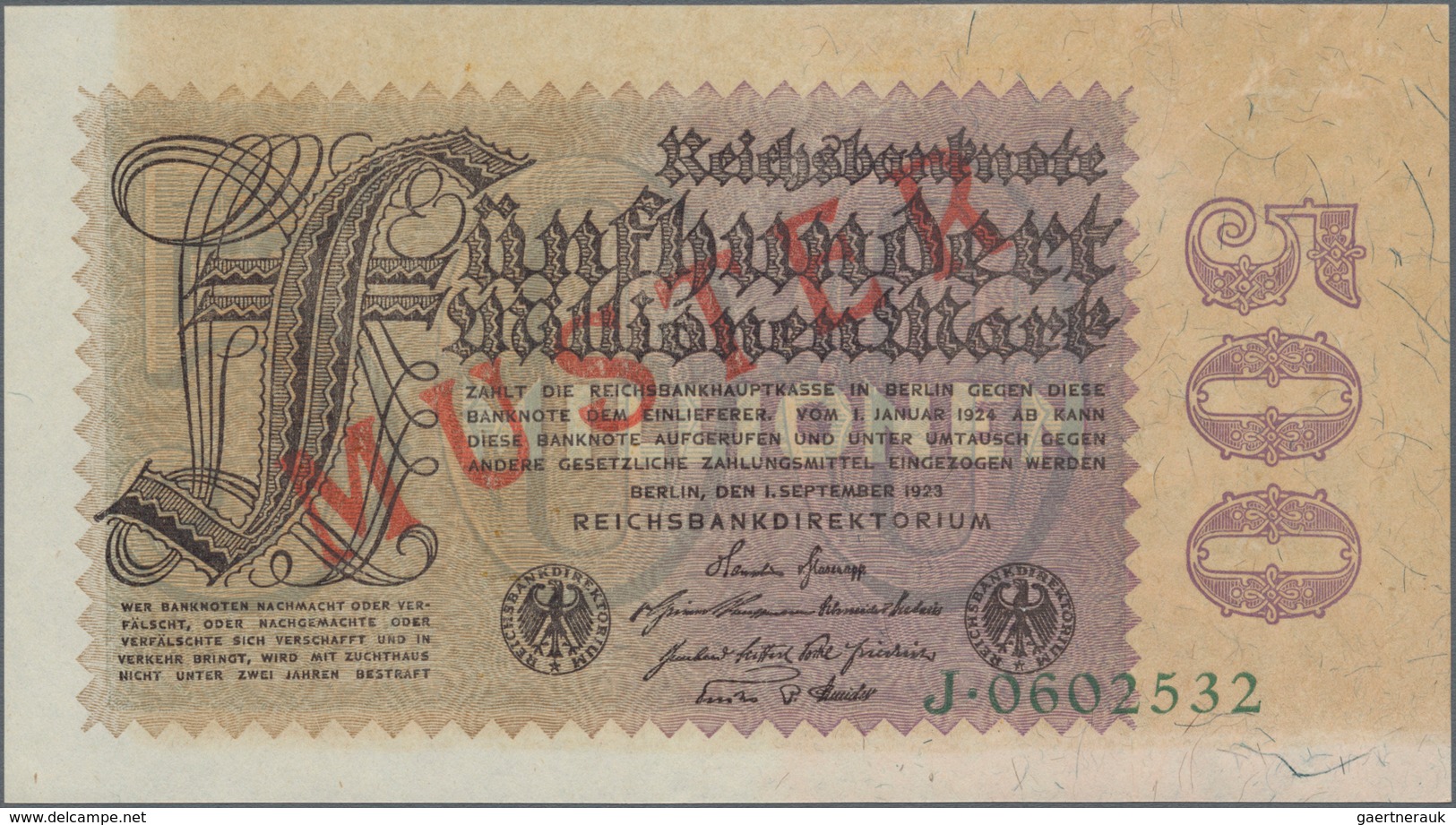 Deutschland - Deutsches Reich bis 1945: Lot mit 8 Banknoten, alle aus laufender Serie und nachträgli