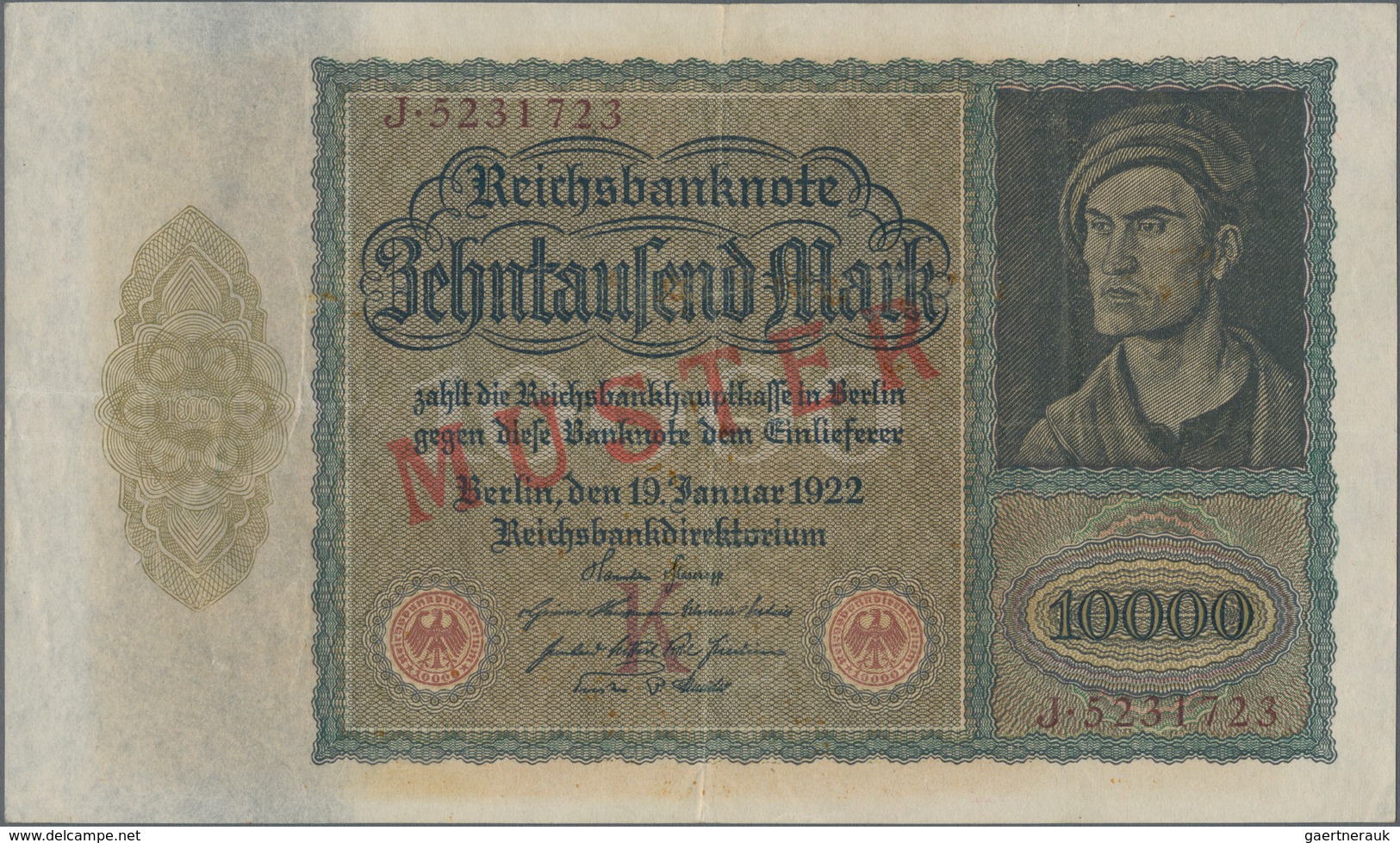 Deutschland - Deutsches Reich bis 1945: Lot mit 8 Banknoten, alle aus laufender Serie und nachträgli