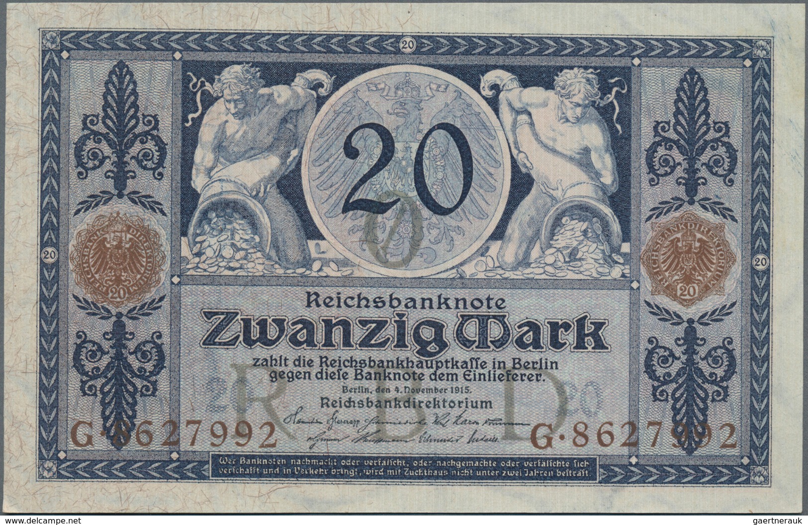 Deutschland - Deutsches Reich Bis 1945: Kleines Lot Mit 12 Banknoten Der Serien 1908-1918, Dabei 2x - Other & Unclassified