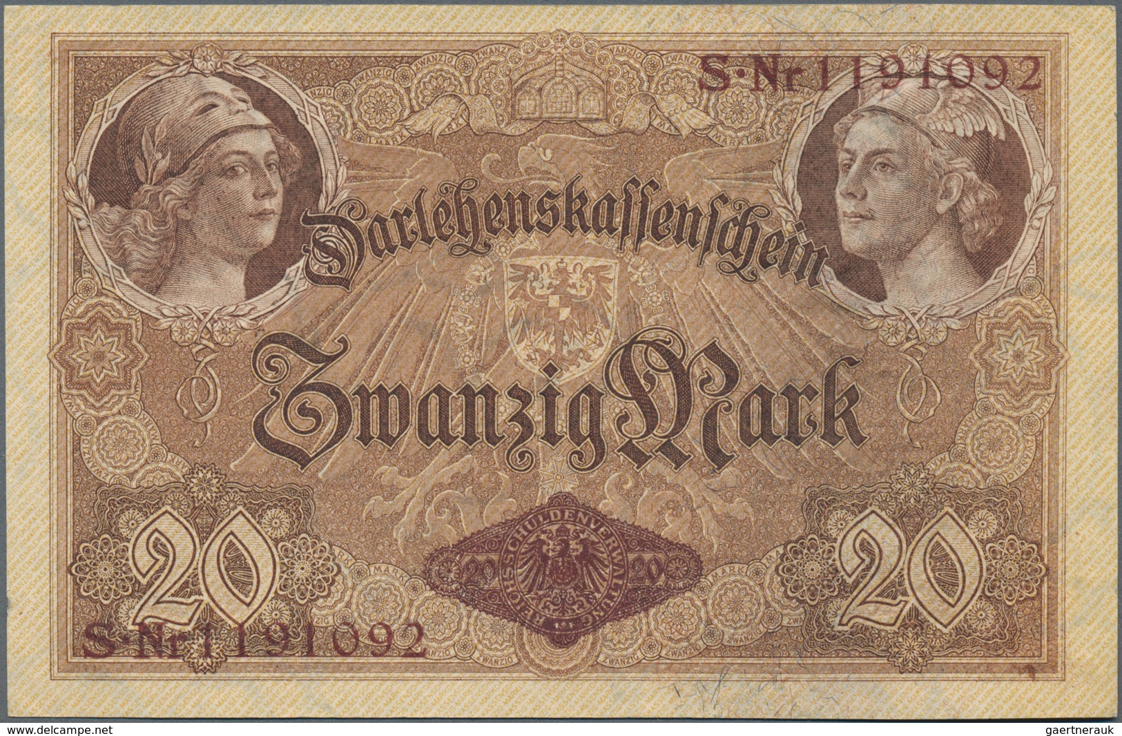 Deutschland - Deutsches Reich bis 1945: Kleines Lot mit 12 Banknoten der Serien 1908-1918, dabei 2x