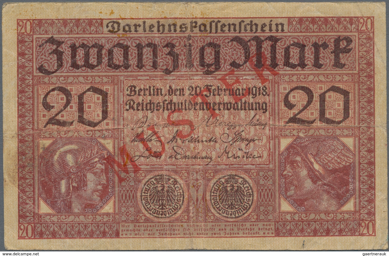 Deutschland - Deutsches Reich Bis 1945: Lot Mit 5 Banknoten, Alle Aus Laufender Serie Und Nachträgli - Autres & Non Classés