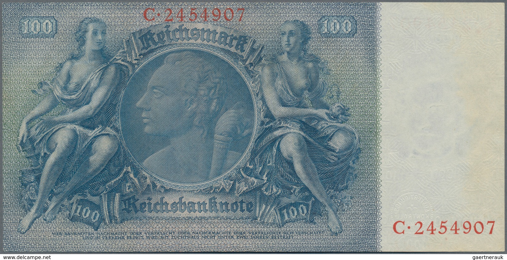 Deutschland - Deutsches Reich bis 1945: Lot mit 9 Banknoten 1 und 2 Rentenmark 1937 Ro.166, 167 (UNC