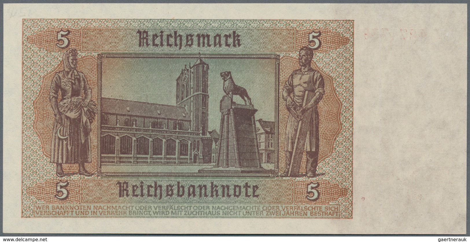 Deutschland - Deutsches Reich bis 1945: Lot mit 9 Banknoten 1 und 2 Rentenmark 1937 Ro.166, 167 (UNC