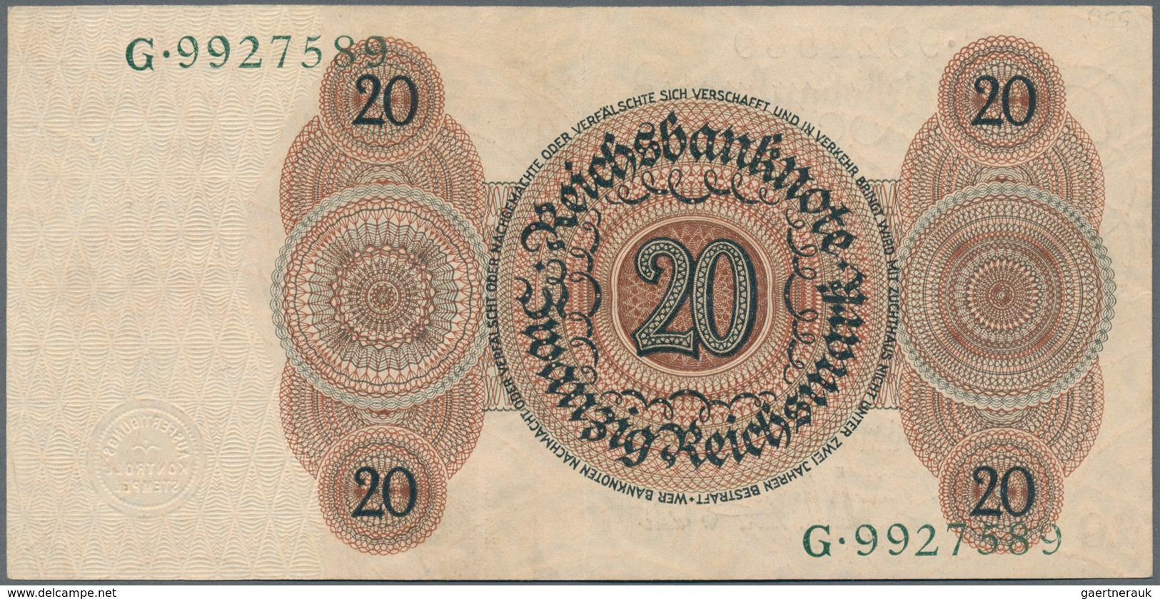 Deutschland - Deutsches Reich Bis 1945: Sehr Schönes Lot Mit 4 Banknoten Der Holbein-Serie 1924, Mit - Other & Unclassified