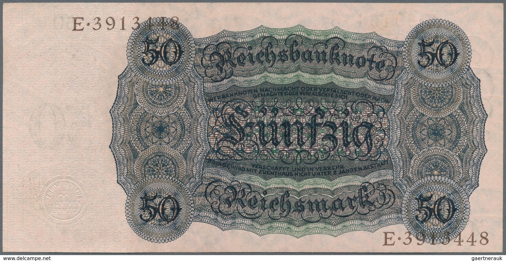 Deutschland - Deutsches Reich Bis 1945: Sehr Schönes Lot Mit 4 Banknoten Der Holbein-Serie 1924, Mit - Altri & Non Classificati