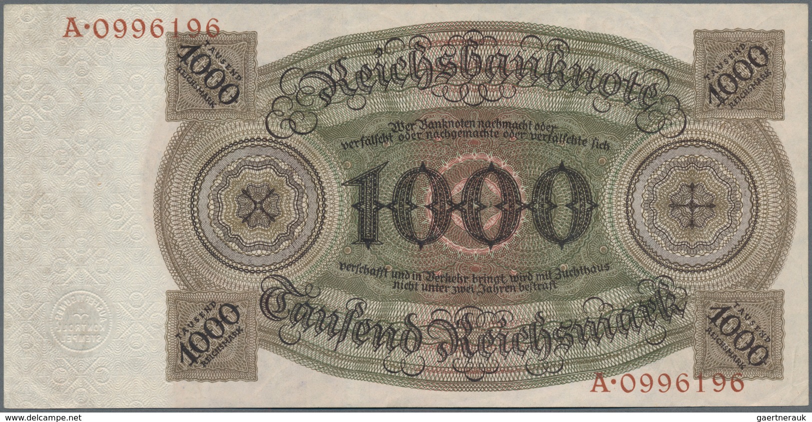 Deutschland - Deutsches Reich bis 1945: Sehr schönes Lot mit 4 Banknoten der Holbein-Serie 1924, mit